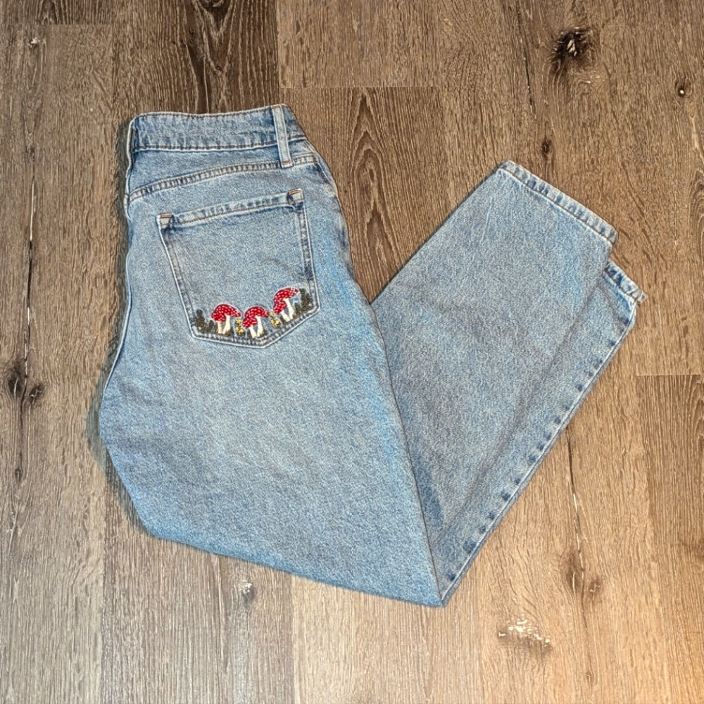 Forever 21 Cottagecore Mushroom Jeans